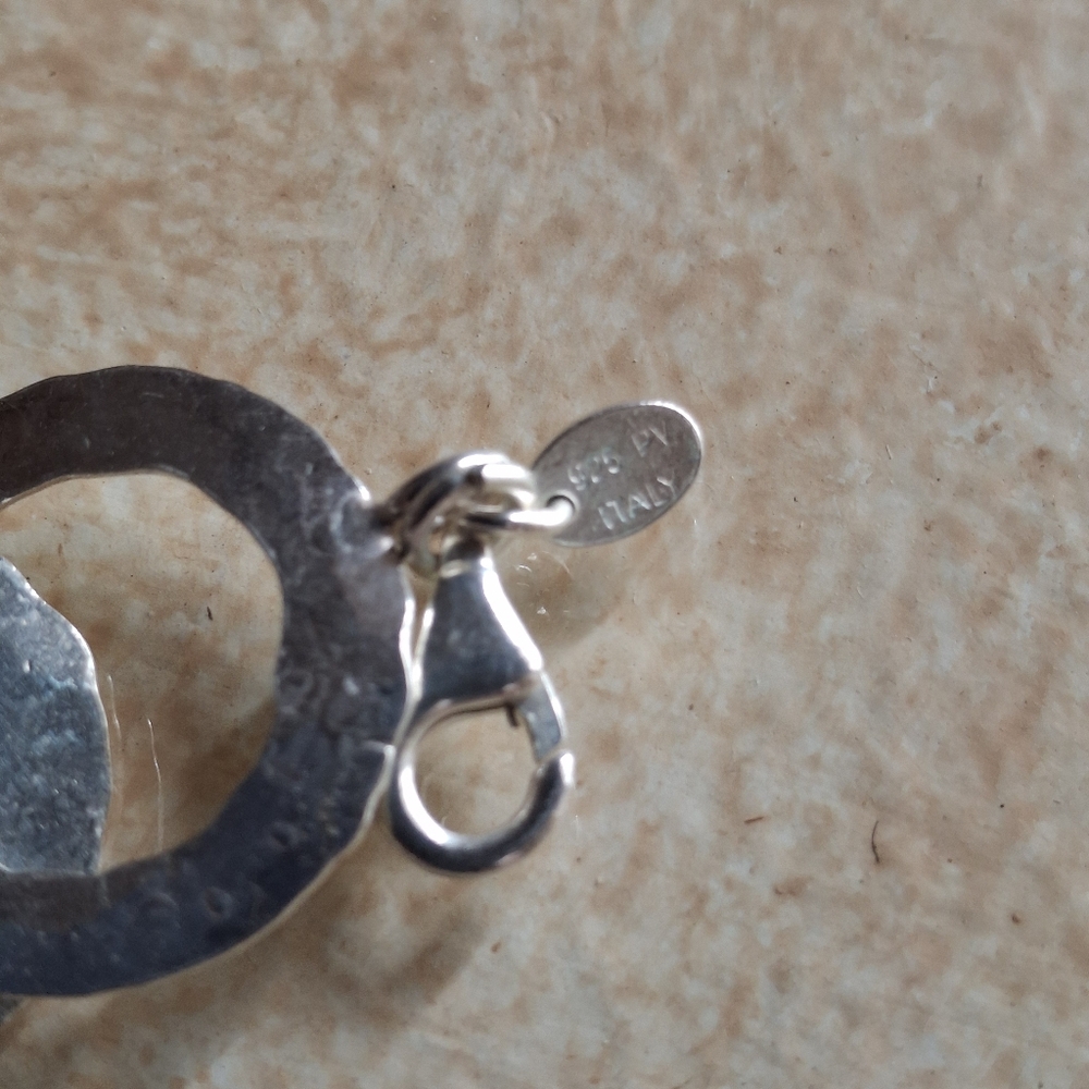 Elegant Hammered Interlocking Links Necklace In 9… - image 4